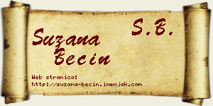 Suzana Becin vizit kartica